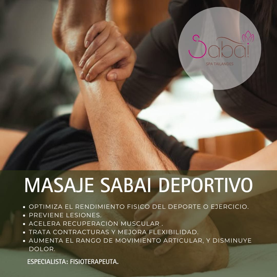 Masaje Sabai Deportivo con fisioterapeuta